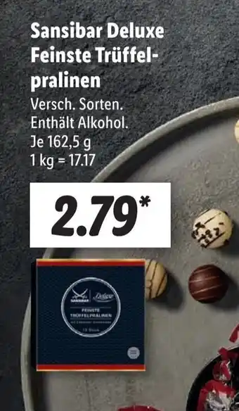 Lidl Sansibar Deluxe Feinste Trüffelpralinen 162,5 g Angebot