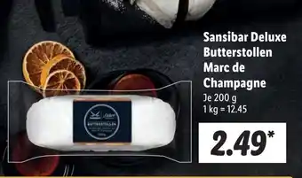 Lidl Sansibar Deluxe Butterstollen Marc de Champagne 200 g Angebot