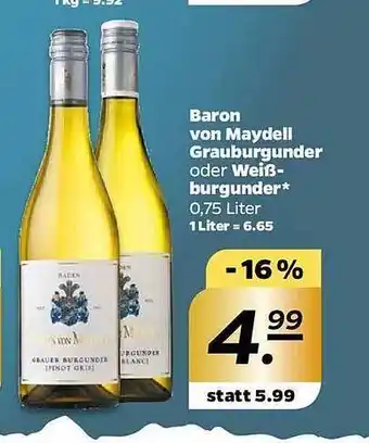 NETTO Baron von maydell grauburgunder oder weißburgunder Angebot