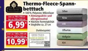 Norma Dreamtex thermo-fleece-spannbetttuch Angebot