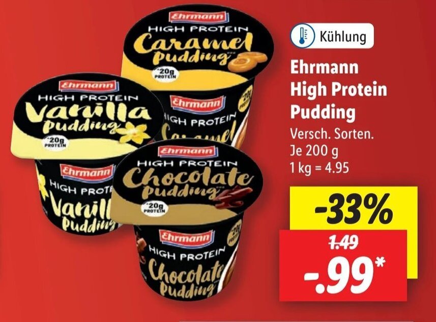 Ehrmann High Protein Pudding 200 g Angebot bei Lidl