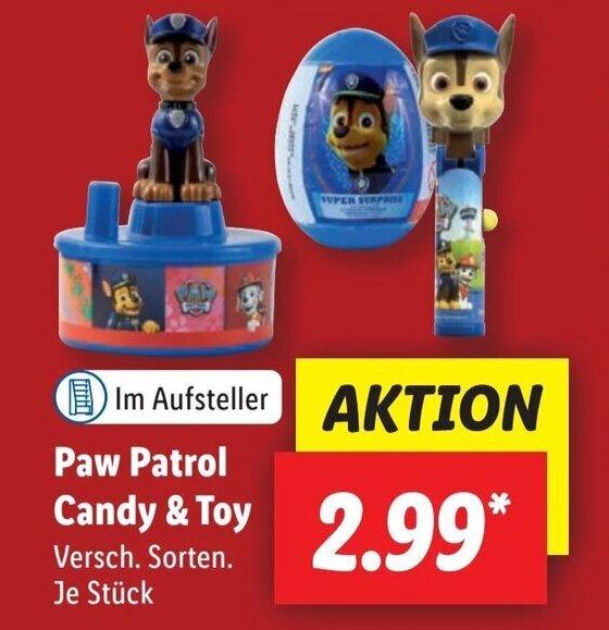 Paw Patrol Candy & Toy Angebot bei Lidl