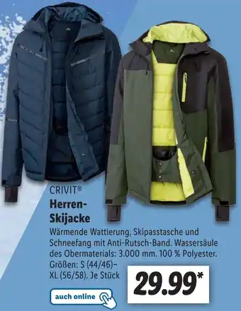 Lidl Crivit Herren-Skijacke S-XL Angebot