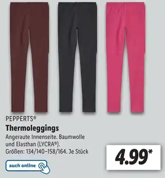 Lidl Pepperts Thermoleggings Angebot