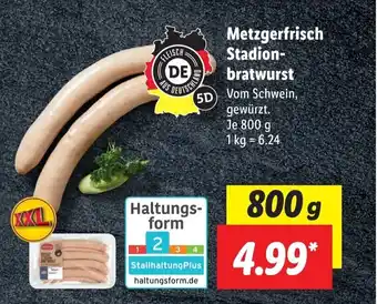 Lidl Metzgerfrisch Stadionbratwurst 800 g Angebot