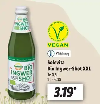 Lidl Solevita Bio Ingwer-Shot XXL 0,5 l Angebot