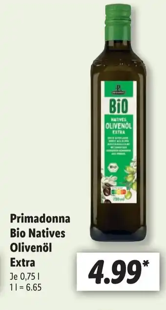 Lidl Primadonna Bio Natives Olivenöl Extra 0,75 l Angebot