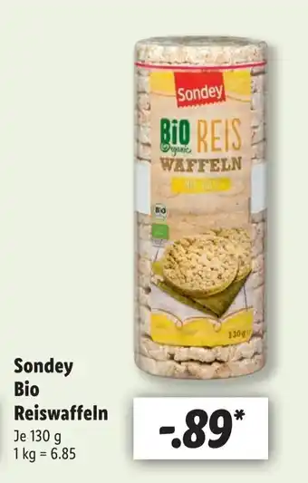 Lidl Sondey Bio Reiswaffeln 130 g Angebot