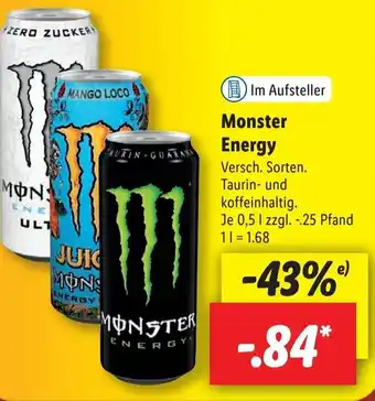 Lidl Monster Energy 0,5 l Angebot