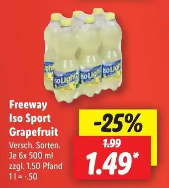 Lidl Freeway Iso Sport Grapefruit 6x 500 ml Angebot