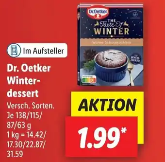 Lidl Dr. Oetker Winter-dessert 138/115/87/63 g Angebot