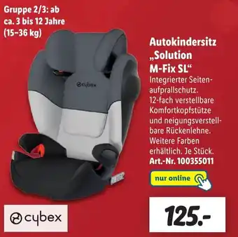 Lidl cybex Autokindersitz ,,Solution M-Fix SL" Angebot