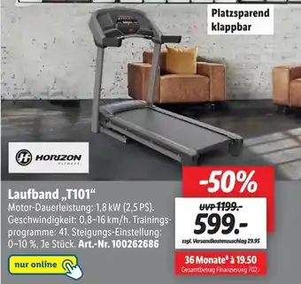 Lidl Horizon Laufband ,,T101" Angebot