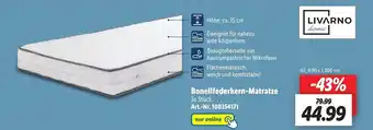 Lidl Livarno Bonellfederkern-Matratze H2, B 90 x L 200 cm Angebot