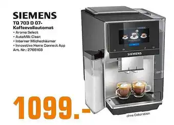 Saturn Siemens tq703d 07- kaffeevollautomat Angebot