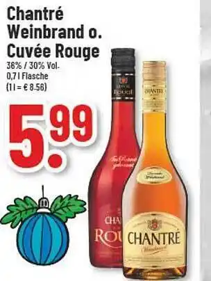 trinkgut Chantré weinbrand o. cuvée rouge Angebot