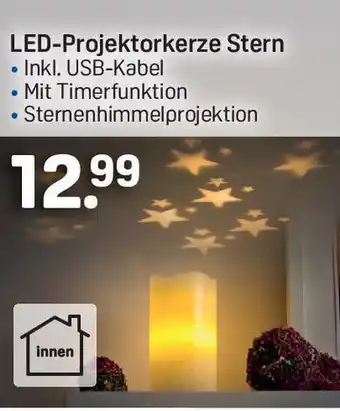Rossmann LED-Projektorkerze Stern Angebot