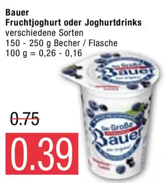 Marktkauf Bauer Fruchtjoghurt oder Joghurtdrinks 150-250g Becher Angebot