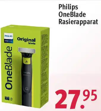 Rossmann Philips OneBlade Rasierapparat Angebot