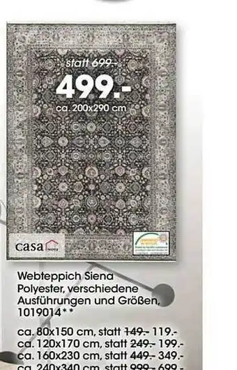 Möbel Martin Casa nova webteppich siena polyester Angebot