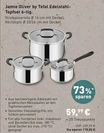 CITTI Markt Jamie oliver by tefal edelstahl-topfset 6-tlg. Angebot