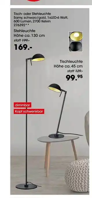 Möbel Martin Tisch- oder stehleuchte samy oder tischleuchte Angebot