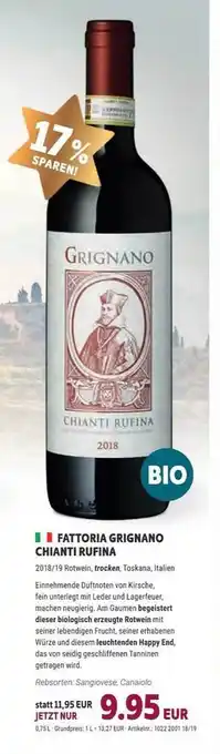Vino Weinmarkt Fattoria grignano chianti rufina Angebot