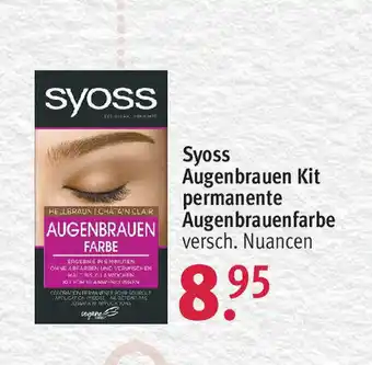 Rossmann Syoss Augenbrauen Kit permanente Augenbrauenfarbe Angebot