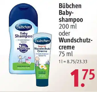 Rossmann Bübchen Baby-shampoo 200 ml oder Wundschutzcreme 75 ml Angebot