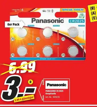 MediaMarkt Panasonic CR 2025 Knopfzelle Angebot