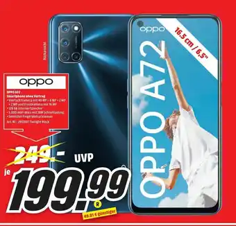 MediaMarkt Oppo A72 Smartphone ohne Vertrag Angebot