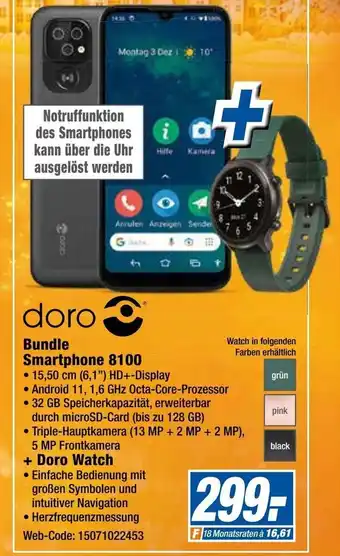 Expert Doro Bundle Smartphone 8100 + Doro Watch Angebot