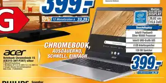 K+B Expert Acer Notebook Chromebook 15 (CB315-3HT-P297) silber Angebot