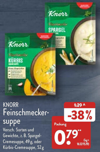 Aldi Nord Knorr Feinschmeckersuppe Angebot
