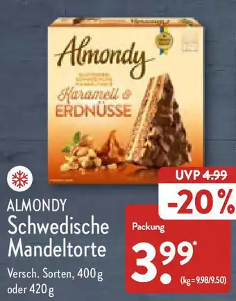 Aldi Nord Almondy Schwedische Mandeltorte 400 g oder 420 g Angebot