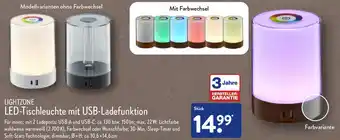 Aldi Nord Lightzone LED Tischleuchte mit USB Ladefunktion Angebot