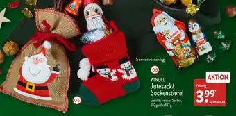 Aldi Nord Windel Jutesack/Sockenstiefel Angebot