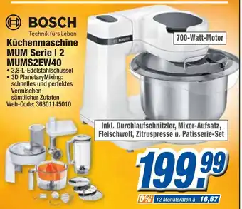 K+B Expert Bosch Küchenmaschine MUM Serie I 2 MUMS2EW40 Angebot