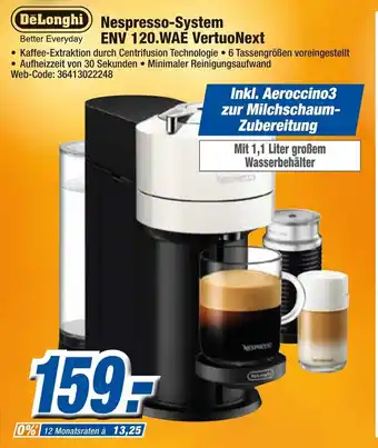 K+B Expert DeLonghi Nespresso System ENV 120.WAE VertuoNext Angebot