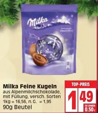 Edeka Milka Feine Kugeln 90 g Beutel Angebot