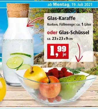 Thomas Philipps Glas Karaffe oder Glas Schüssel Angebot