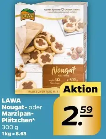 NETTO Lawa Nougat oder Marzipan Plätzchen 300 g Angebot