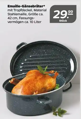 NETTO Emaille Gänsebräter Angebot