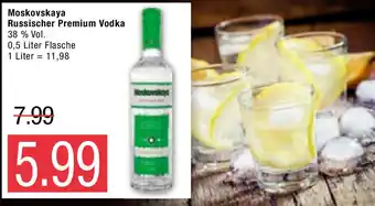 Marktkauf Moskovskaya Russischer Premium Vodka 0,5L Angebot