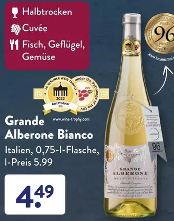 Aldi Süd Grande Alberone Bianco 0,75 L Flasche Angebot