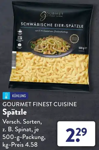 Aldi Süd Gourmet Finest Cuisine Spätzle 500 g Packung Angebot