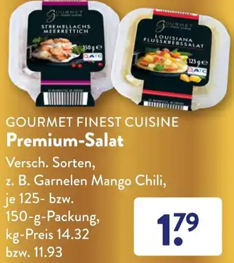 Aldi Süd Gourmet Finest Cuisine Premium Salat 125-150 g Packung Angebot
