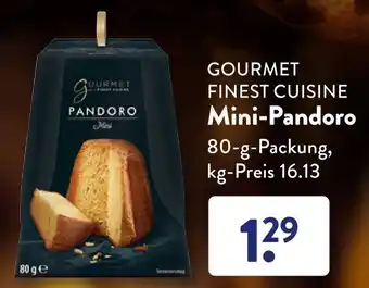 Aldi Süd Gourmet Finest Cuisine Mini Pandoro 80 g Packung Angebot