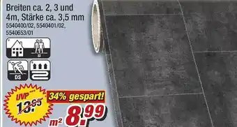 Poco Breiten ca.2, 3 und 4m, Stärke ca. 3,5 mm Angebot