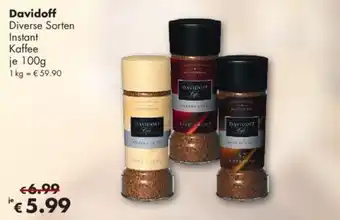 Travel Free Davidoff Diverse Sorten Instant Kaffee 100 g Angebot